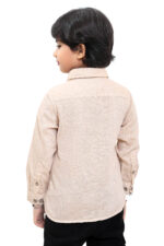 Bearberry Kids Premium 100% Cotton Solid Shirt – Soft Comfort Casual Wear (Beige) - Image 3