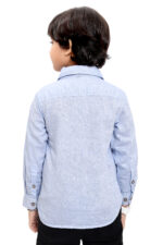 Bearberry Kids Premium 100% Cotton Solid Shirt – Soft Comfort Casual Wear (Sky Blue) - Image 3
