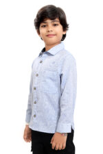 Bearberry Kids Premium 100% Cotton Solid Shirt – Soft Comfort Casual Wear (Sky Blue) - Image 4
