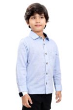 Bearberry Kids Premium 100% Cotton Solid Shirt – Soft Comfort Casual Wear (Sky Blue) - Image 5
