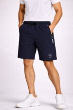 Bearberry Men’s Dry Fit Athletic Shorts – Lightweight Quick Dry Gym & Running Shorts (Navy Blue)
