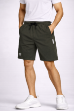 Bearberry Men’s 4-Way Lycra Stretch Shorts – Quick Dry Premium Gym & Activewear Shorts (Olive Green)
