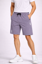Bearberry Men’s 4-Way Lycra Stretch Shorts – Quick Dry Premium Gym & Activewear Shorts (Purple)