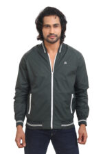 Men’s Dark Green Lightweight Bomber Jacket – Ultra Soft Poly Nylon Casual Jacket | All Season Wear
