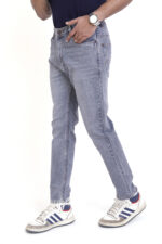 Bearberry Men's Light Grey Ankle Fit Stretch Denim Jeans | Mid Rise | Cotton Denim - Image 2