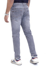 Bearberry Men's Light Grey Ankle Fit Stretch Denim Jeans | Mid Rise | Cotton Denim - Image 5