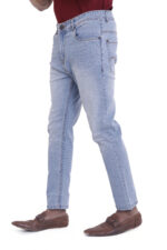 Bearberry Men's Ice Blue Ankle Fit Stretch Denim Jeans | Mid Rise | Cotton Denim - Image 3