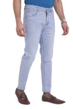 Bearberry Men's Ice Blue Ankle Fit Stretch Denim Jeans | Mid Rise | Cotton Denim - Image 2