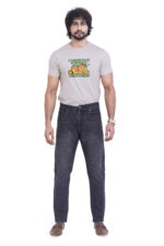 Bearberry Men's Charcoal Grey Ankle Fit Stretch Denim Jeans | Mid Rise | Cotton Denim