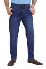 Men's Ankle Fit Stretch Jeans | Denim Cotton Twill | Mid Rise | Washed Blue - Image 2