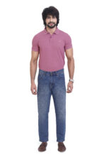 Bearberry Men's Light Blue Ankle Fit Stretch Denim Jeans | Mid Rise | Cotton Denim