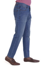 Bearberry Men's Light Blue Ankle Fit Stretch Denim Jeans | Mid Rise | Cotton Denim - Image 2