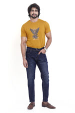 Bearberry Men’s Dark Blue Ankle Fit Stretch Jeans