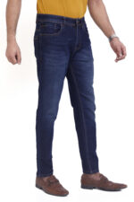 Bearberry Men’s Dark Blue Ankle Fit Stretch Jeans - Image 4