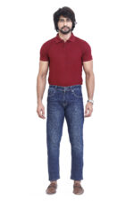 Bearberry Men’s Mid Blue Ankle Fit Stretch Jeans