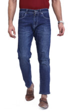 Bearberry Men’s Mid Blue Ankle Fit Stretch Jeans - Image 2