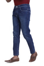 Bearberry Men’s Mid Blue Ankle Fit Stretch Jeans - Image 3