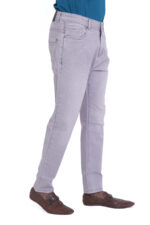 Bearberry Men's Light Grey Ankle Fit Stretch Denim Jeans | Mid Rise | Cotton Denim - Image 4