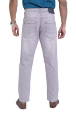 Bearberry Men's Light Grey Ankle Fit Stretch Denim Jeans | Mid Rise | Cotton Denim - Image 5