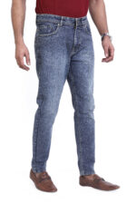 Bearberry Men's Light Blue Ankle Fit Stretch Denim Jeans | Mid Rise | Cotton Denim - Image 3