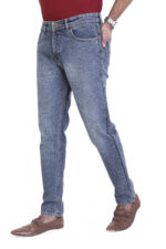 Bearberry Men's Light Blue Ankle Fit Stretch Denim Jeans | Mid Rise | Cotton Denim - Image 4