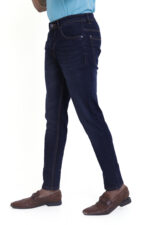Men's Ankle Fit Stretch Jeans | Denim Cotton Twill | Mid Rise | Dark Blue - Image 3