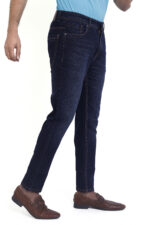 Men's Ankle Fit Stretch Jeans | Denim Cotton Twill | Mid Rise | Dark Blue - Image 4