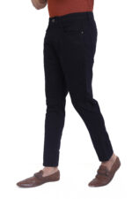 Bearberry Men's Black Ankle Fit Stretch Jeans | Mid Rise | Cotton Denim | Solid Black - Image 2