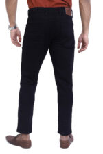 Bearberry Men's Black Ankle Fit Stretch Jeans | Mid Rise | Cotton Denim | Solid Black - Image 4