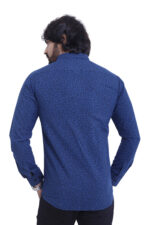 Bearberry Men’s 100% Cotton Printed Shirt – Full Sleeve Premium Casual Shirt (Blue) - Image 2