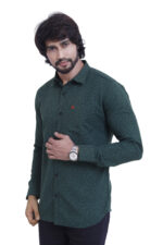 Bearberry Men’s 100% Cotton Printed Shirt – Full Sleeve Premium Casual Shirt (Green) - Image 3