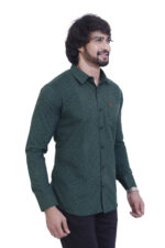 Bearberry Men’s 100% Cotton Printed Shirt – Full Sleeve Premium Casual Shirt (Green) - Image 4