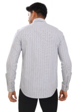 Bearberry Premium Oxford Cotton Striped Shirt – Classic Grey | 100% Cotton - Image 2