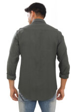 Bearberry Premium Tencel Cotton Shirt – Dark Olive Green Full Sleeve Shirt for Men - Image 4