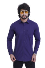 Bearberry Deep Purple Solid Cotton Shirt – 100% Pure Cotton | Slim Fit Premium Casual & Evening Wear Shirt for Men