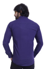 Bearberry Deep Purple Solid Cotton Shirt – 100% Pure Cotton | Slim Fit Premium Casual & Evening Wear Shirt for Men - Image 2