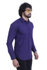 Bearberry Deep Purple Solid Cotton Shirt – 100% Pure Cotton | Slim Fit Premium Casual & Evening Wear Shirt for Men - Image 4