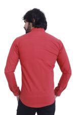 Bearberry Red Solid Cotton Shirt – 100% Pure Cotton | Slim Fit Premium Casual & Party Wear Shirt for Men - Image 2