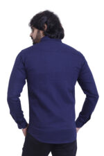 Bearberry Navy Blue Solid Cotton Shirt – 100% Pure Cotton | Slim Fit Premium Formal & Casual Shirt for Men - Image 2