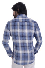 Bearberry Blue Check Cotton Shirt – 100% Pure Cotton | Slim Fit Premium Casual & Smart Wear - Image 2