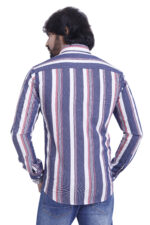 Bearberry Men’s Premium Cotton Multi-Stripe Shirt – Stylish Slim Fit Casual & Party Wear Shirt - Image 2