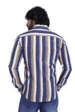 Bearberry Men’s Premium Cotton Multi-Stripe Shirt – Stylish Slim Fit Casual & Party Wear Shirt - 1 - Image 2