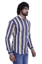 Bearberry Men’s Premium Cotton Multi-Stripe Shirt – Stylish Slim Fit Casual & Party Wear Shirt - 1 - Image 4