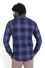Bearberry Men’s 100% Cotton Yarn-Dyed Checked Shirt – Premium Blue Smart Casual Shirt - Image 2