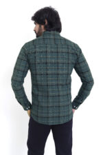 Bearberry Premium Green Check Cotton Shirt – 100% Pure Cotton | Slim Fit Casual & Smart Wear - Image 2