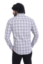 Bearberry Premium Grey Check Cotton Shirt – 100% Pure Cotton | Slim Fit Casual & Office Wear - Image 2