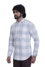 Bearberry Premium Light Blue Check Cotton Shirt – 100% Pure Cotton | Slim Fit Casual & Office Wear - Image 3