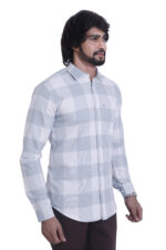Bearberry Premium Light Blue Check Cotton Shirt – 100% Pure Cotton | Slim Fit Casual & Office Wear - Image 4