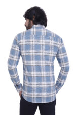 Bearberry Premium Blue Check Cotton Shirt – 100% Pure Cotton | Slim Fit Casual & Smart Wear - Image 2