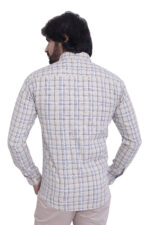 Bearberry Premium Beige Check Cotton Shirt – 100% Pure Cotton | Slim Fit Casual & Smart Wear - Image 2